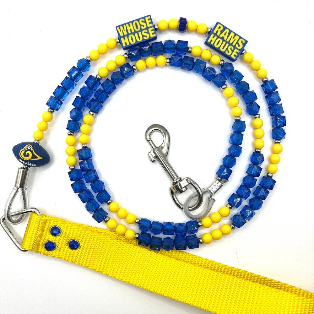 LA RAMS - Bougie Dog Leash - Too Cute for the Sidelines  - Whose House!